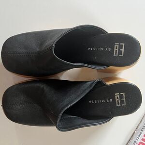 Miista Women's Robertha Black Platform Clogs Size 38 (US W 7.5-8)